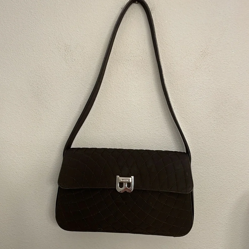 Bally Brown Quilted Shoulder Bag